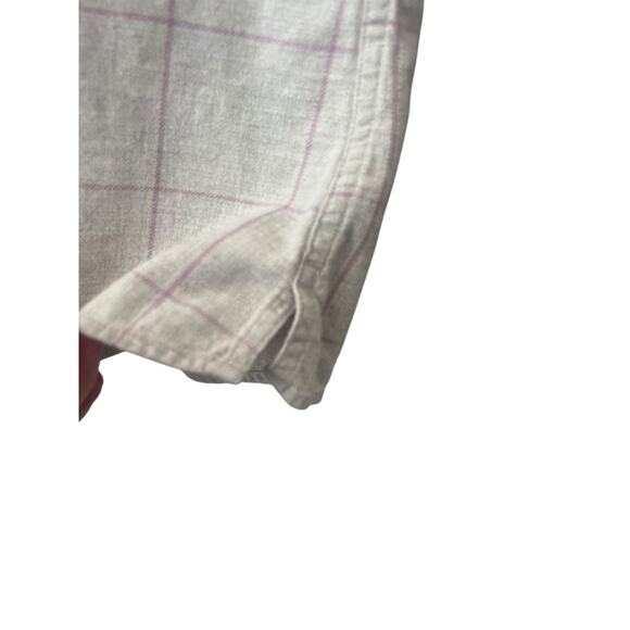 PATAGONIA WOMENS LONG SLEEVE BUTTON DOWN SHIRT CREAM AND PINK SIZE 2 - Picture 6 of 13